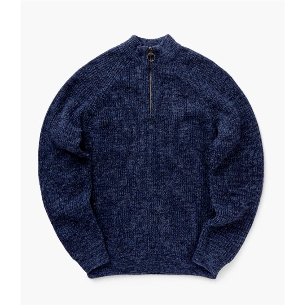 Barbour Men's Navy Horseford Half-Zip Pullover Jumper Sweater Size XXL